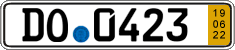German license plate, Short-term transit plates