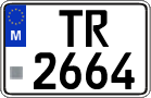 License plate of Malta, Trailers (TR 123(4))