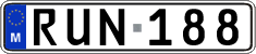 License plate of Malta, Regular plates (ABC 123)