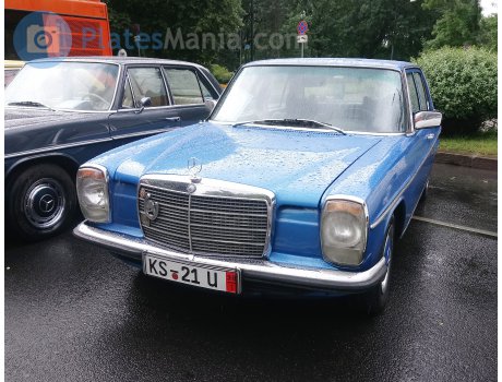 KS 21 U, License plate without vehicle