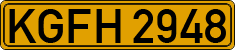 License plate of Kyrgyzstan, Foreign citizens and enterprises (1994)