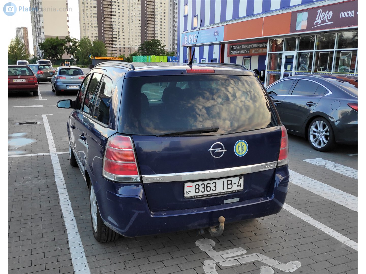 8363 IB-4, Opel Zafira 2nd gen (Family) (B; A05), 2005–2014