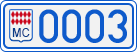 License plate of Monaco, Cars