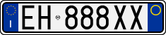 License plate of Italy, Cars (1994 year series)