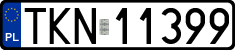 License plates of Poland, Regular car plates