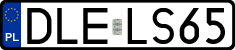 License plates of Poland, Regular car plates