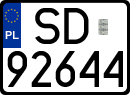 License plates of Poland, Regular car plates