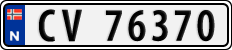 License plate of Norway, Cars