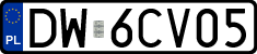 License plates of Poland, Regular car plates