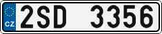 License plate of the Czech Republic, Cars (2001)