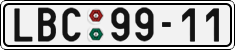 License plate of the Czech Republic, Cars (1960)