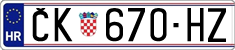 License plate of Croatia, Regular plates