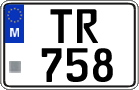 License plate of Malta, Trailers (TR 123(4))