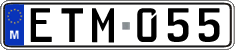 License plate of Malta, Regular plates (ABC 123)