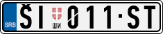 License plate of Serbia, Cars
