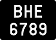 License plate of Malaysia, A(BC) 1(234)