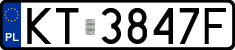 License plates of Poland, Regular car plates