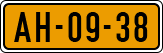 License plate of the Netherlands, Imported oldtimers (cars)
