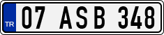 License plate of Turkey, Regular plates