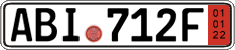 German license plate, Export transit plates