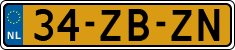 License plate of the Netherlands, Cars