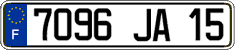 French license plate, FNI