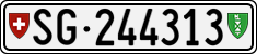 License plate of Switzerland, Cars