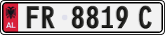 License plate of Albania, Cars (1993)