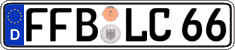 German license plate, Regular plates