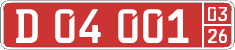 License plate of Kyrgyzstan, Diplomatic