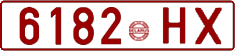 License plate Belarus, Cars (1992)