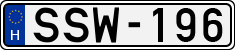 license plates of Hungary, Cars (1990)