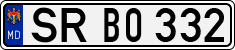 License plate of Moldova, Cars (1992)