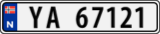 License plate of Norway, Cars