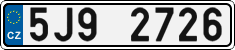 License plate of the Czech Republic, Cars (2001)