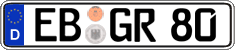 German license plate, Regular plates