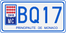 License plate of Monaco, Motorcycles