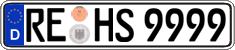 German license plate, Regular plates
