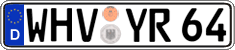 German license plate, Regular plates