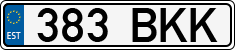 License plate of Estonia, Regular car plates