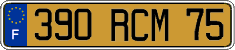 French license plate, FNI