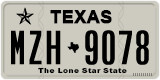 Texas, Regular plates (2012) (АBC-1234)