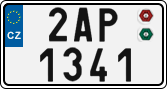 License plate of the Czech Republic, Cars (2001)