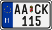 license plates of Hungary, Regular plates (2022)