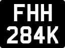 License plate of the United Kingdom, 1963 year system