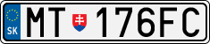 License plate of Slovakia, Cars