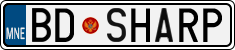 License plate of Montenegro, Vanity Plates