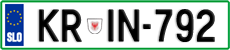 License plate of Slovenia, Cars