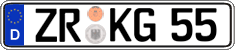 German license plate, Regular plates