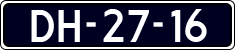 License plate of the Netherlands, Imported oldtimers (cars)
